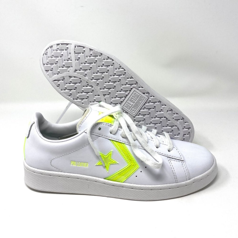 Converse Pro Leather Ox White Lemon Low Sneakers W - Picture 2 of 10